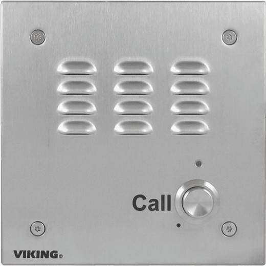 VoIP Stainless Steel Handsfree Speaker Phone  Vandal Resistant 14 Gauge Louvered Stainless Steel  Flush Mount with Included Rough-In Box or Surface Mount with an Optional VE-5x5 with Enhanced Weather Protection (EWP)