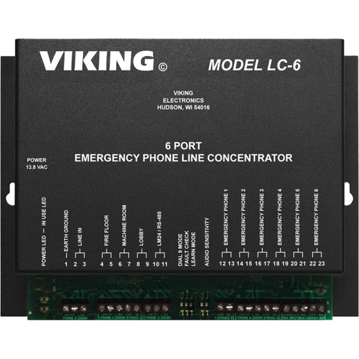 Viking 6 Line Concentrator for Emergency Phones - LC-6