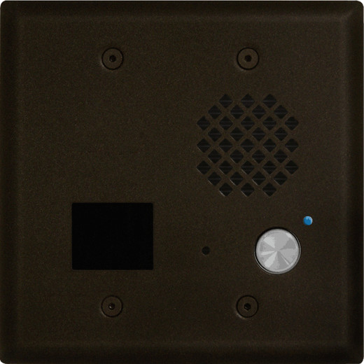 Oil Rubbed Bronze Entry Phone with Proximity Card Reader & Blue LED  Automatic Disconnect  Flush Mount in a Double Gang Box or Surface Mount with an Optional VE-5x5