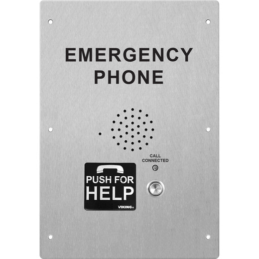 ADA Compliant Stainless Steel Emergency Phone for Ramtel Applications  includes Enhanced Weather Protection  Flush Mounts in a Ramtel Back Box