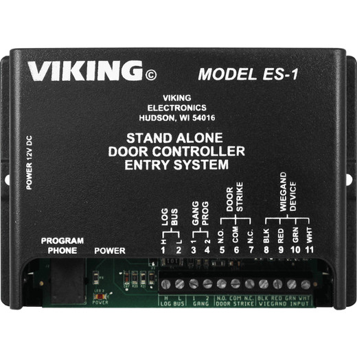 Viking Stand Alone Door Entry Controller for Use with Wiegand Device (Not Included) - ES-1
