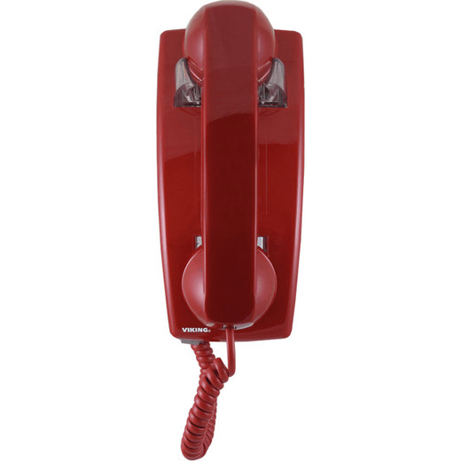 Viking Red Wall Phone Ringer & Network No Keypad - K-1500P-W