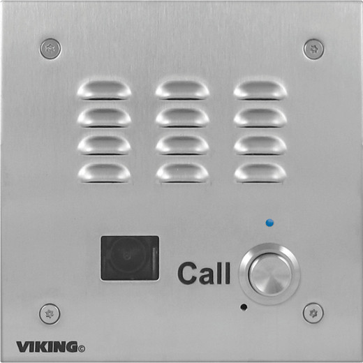 VoIP Stainless Steel Handsfree Phone with Dialer  Analog Color Video Camera  Flush Mount with the included Rough-In Box or Surface Mount with an Optional VE-5x5 with Enhanced Weather Protection (EWP)