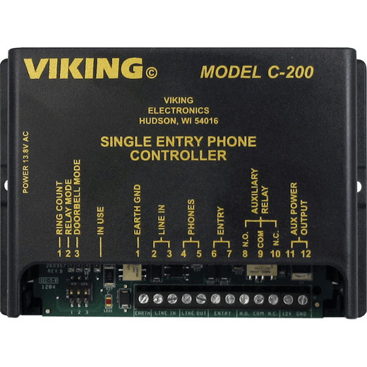 Door Entry Control for 1 Entry Phone  Provides C.O. Sharing  Call Waiting and One Auxiliary Contact