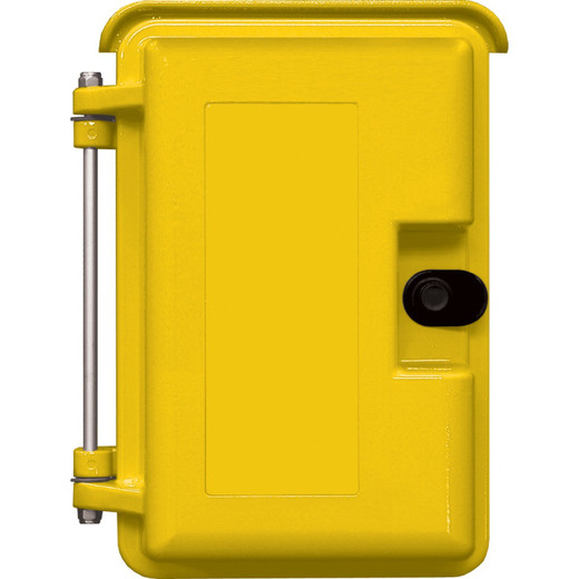 Yellow Heavy-Duty Outdoor Enclosure with Separate in. in. Telephonein. in. Label