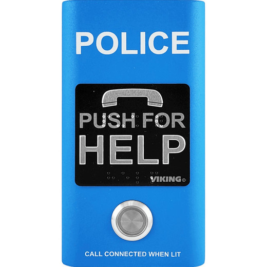 Viking Compact Emergency Phone Surface Mount Blue Police - E-1600-BLPA