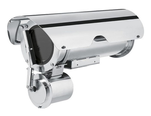 Pelco NXM36K2000 stainless camera enclosure side view detail and mounting specifications