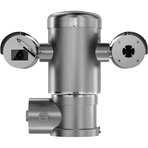 Pelco explosion-proof PTZ dome camera EXBE2-2X30VF14-SPT-M2G-1 side view and mounting bracket