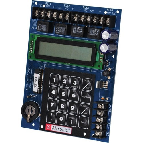Altronix Timer 365 Day 24 Hour Annual Event 4 Channel Alphanumeric LCD Display Battery - AT4
