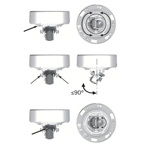 Bosch FLUSH MOUNT KIT FOR FLEXIDOME IP INDOOR/OUTDOOR 4000 AND 5000 SERIES CAMERAS - NDA-FMT-DOME