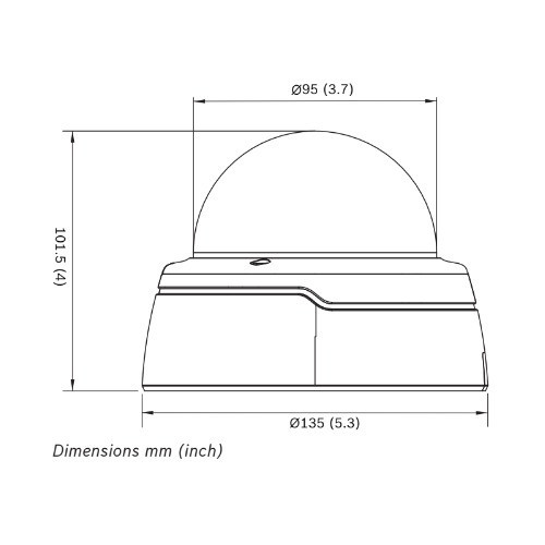 Bosch Dome PTRZ 8MP HDR X 5.9-13mm IP6K9K - NDE-8704-RX