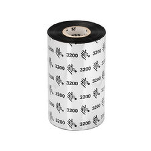 Zebra Wax/Resin Ribbon 110mmx300m 3200; High Performance 25mm core 6/box - 03200BK11030