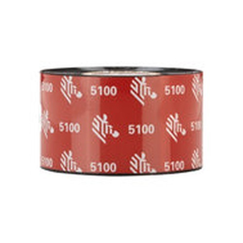 Zebra Resin Ribbon 40mmx450m (1.57inx1476ft) 5100; Premium 25mm (1in) core 6/box - 05100BK04045
