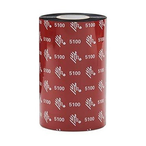 Zebra Resin Ribbon 33mmx74m (1.3inx242ft) 5100; Premium 12mm (0.5in) core 12/box - 05100NT03307