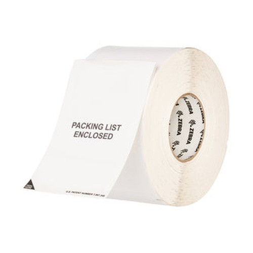 Zebra Label Polyester 6.625x6in ; DT Z-Slip Coated Permanent Adhesive 3in core 660/roll - 10004425