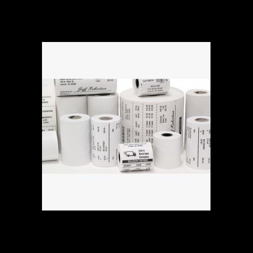 Zebra Receipt Paper 3.125in x 645ft ; DT Z-Perform 1000D 3.5 mil Value Uncoated 1in core - 10007008