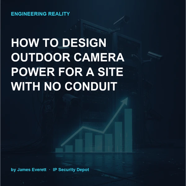 How to Design Outdoor Camera Power for a Site With No Conduit Path