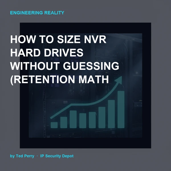 How to Size NVR Hard Drives Without Guessing (Retention Math That Holds Up)