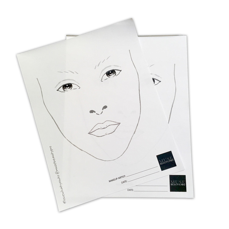 Face Chart Book Pad For Makeup Artists