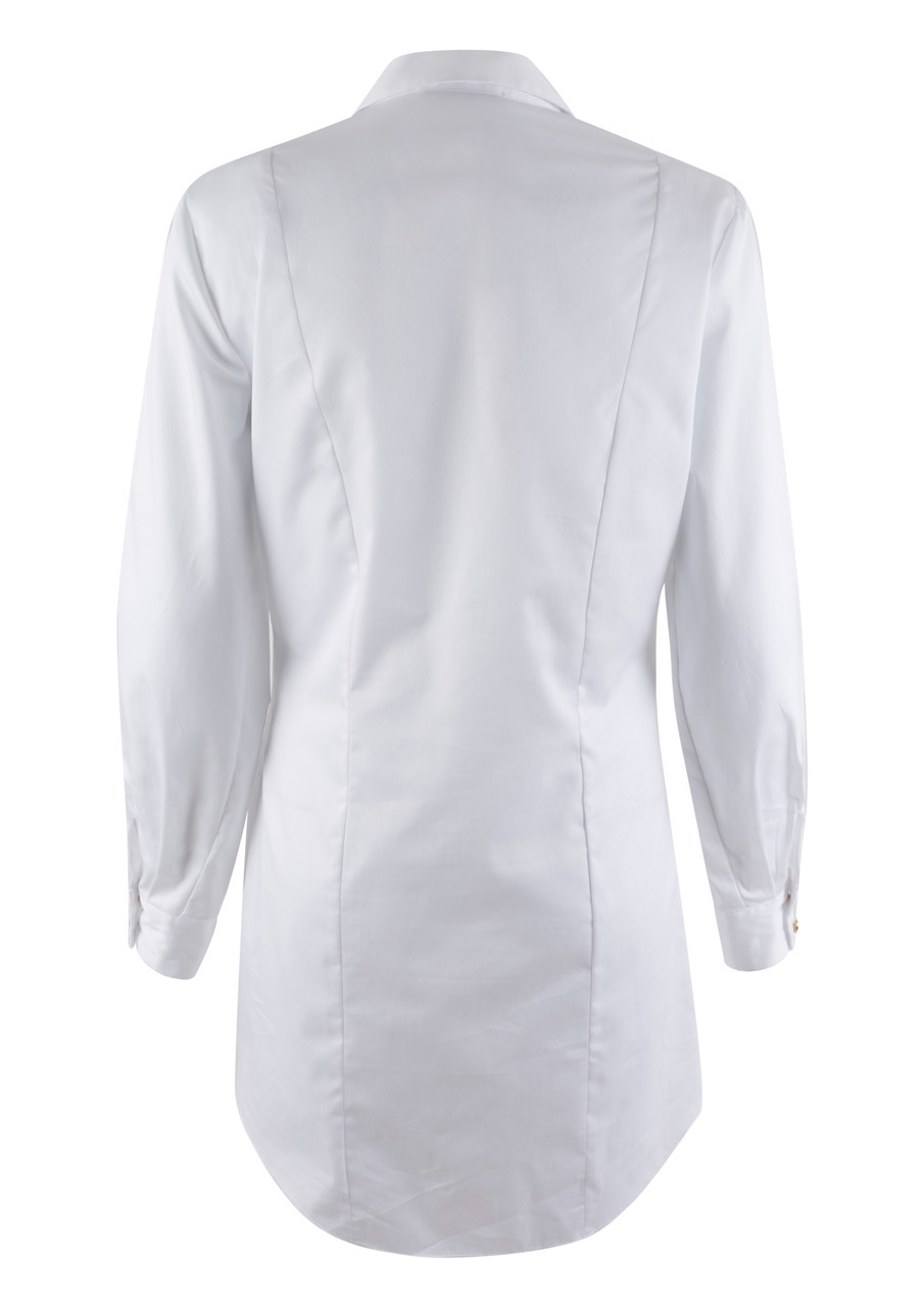 Closet London | Women's White Cross Over Long Sleeve Blouse With