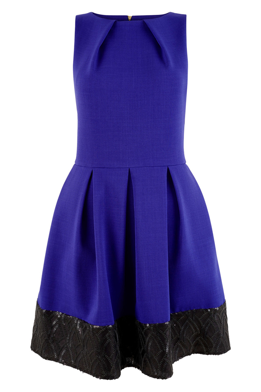 royal blue skater dress