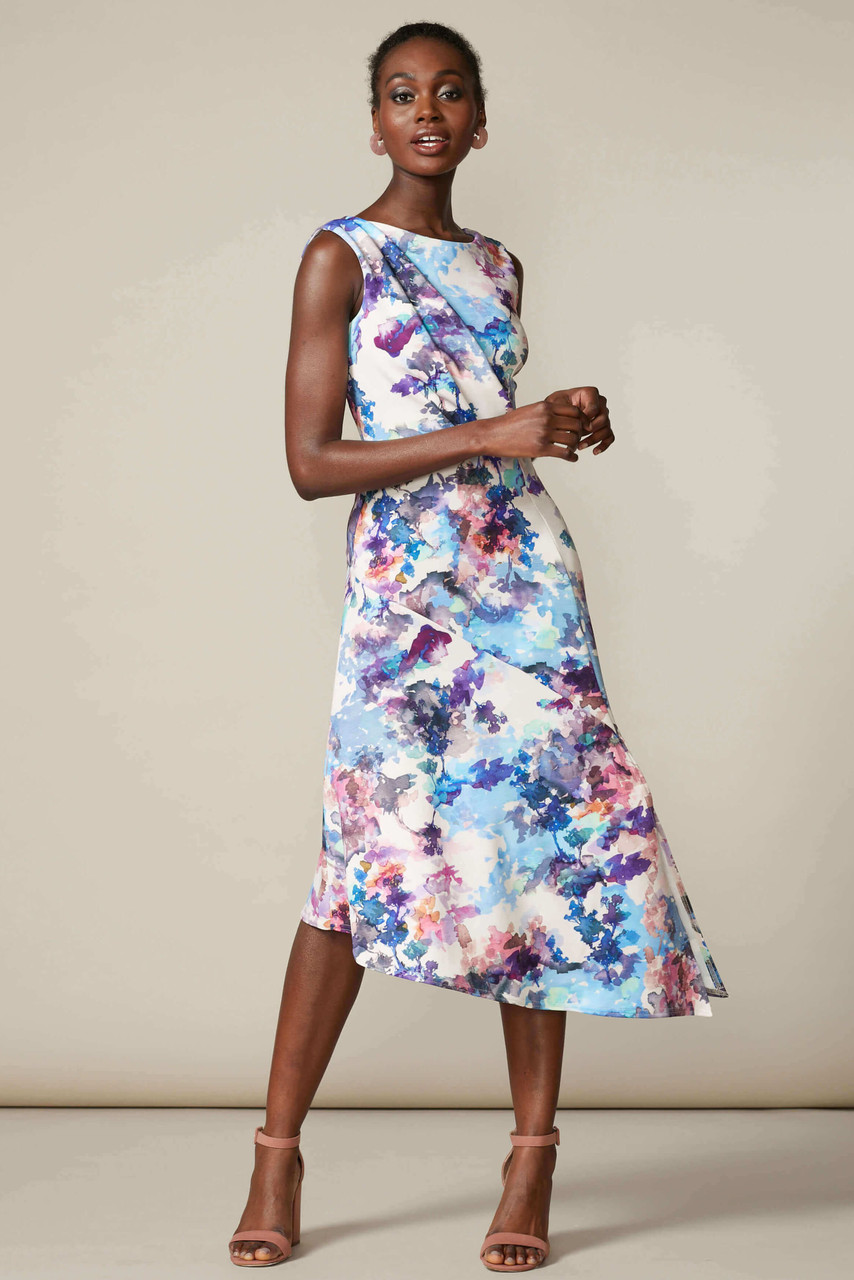 Floral A-Line Dress With Split