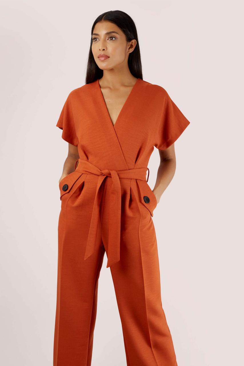 rust colour jumpsuit