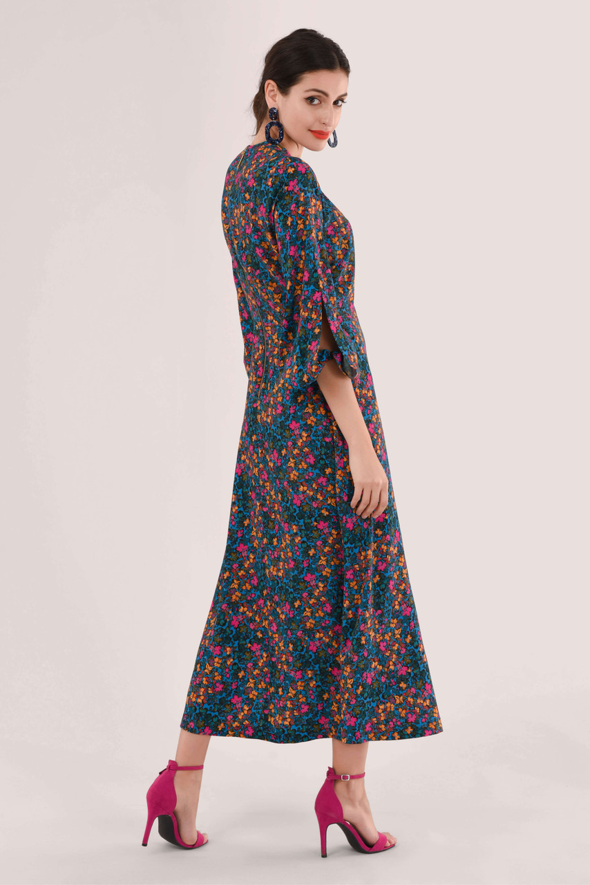 Closet London | Blue Split Sleeve Detail Dress