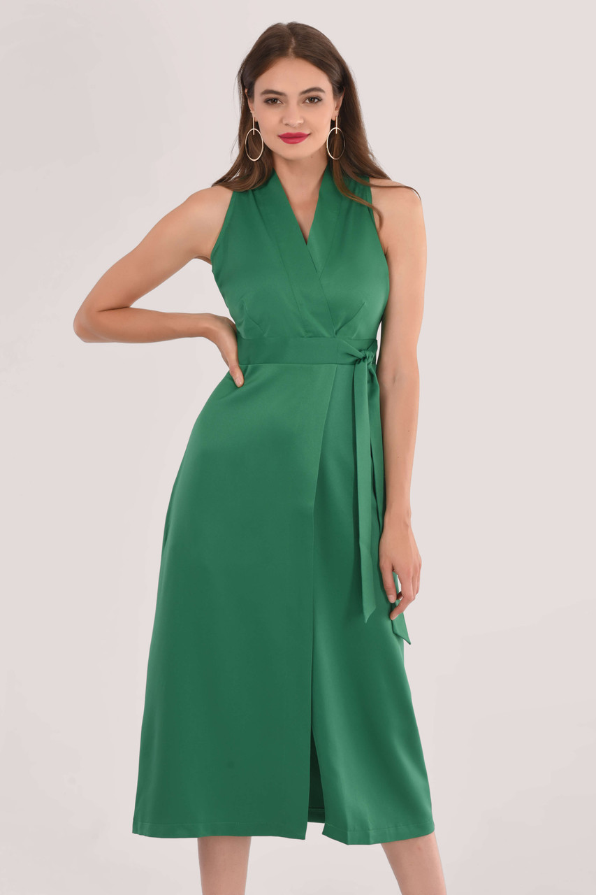 Closet London | Green Halter Neck Dress