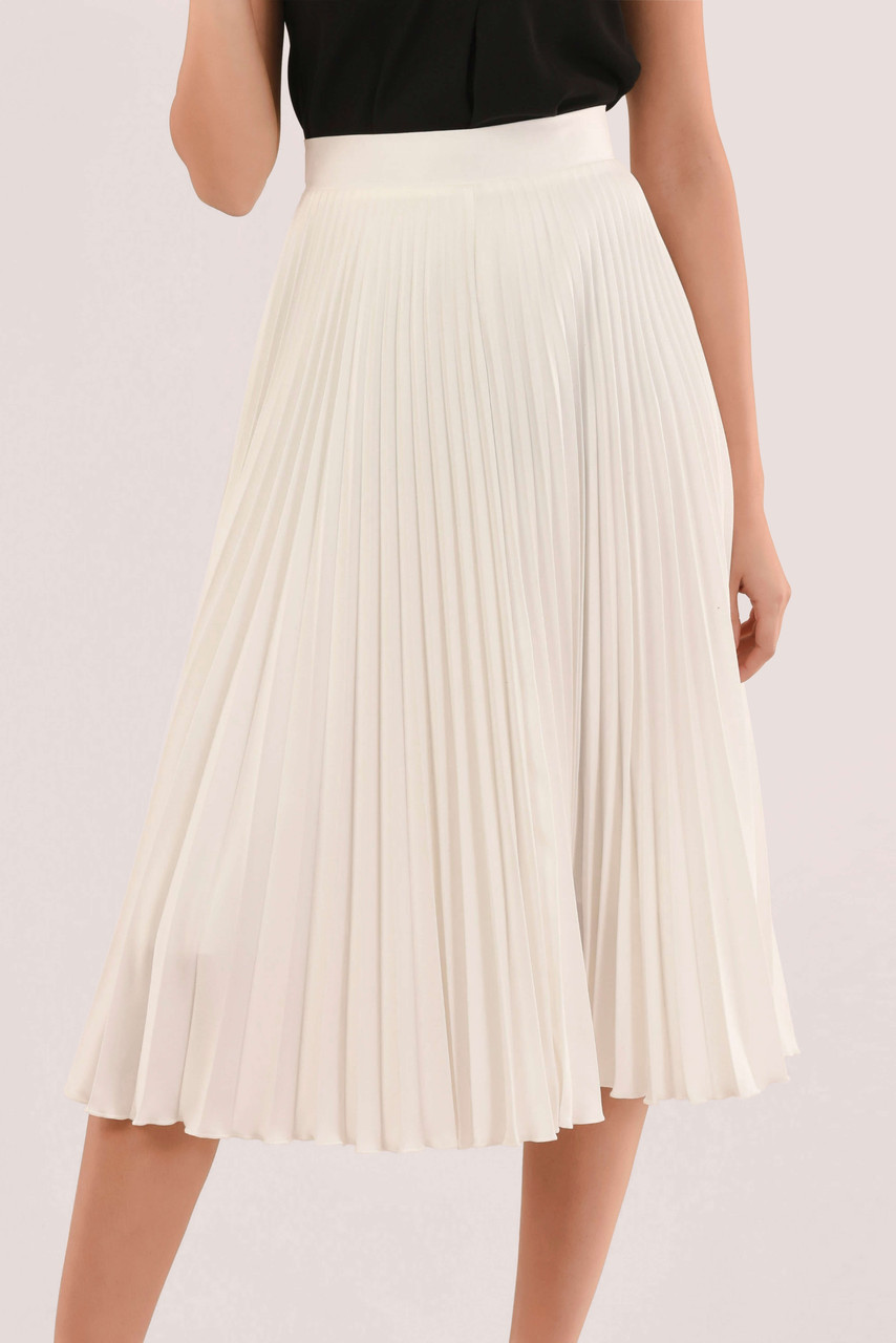 White Pleated Skirt