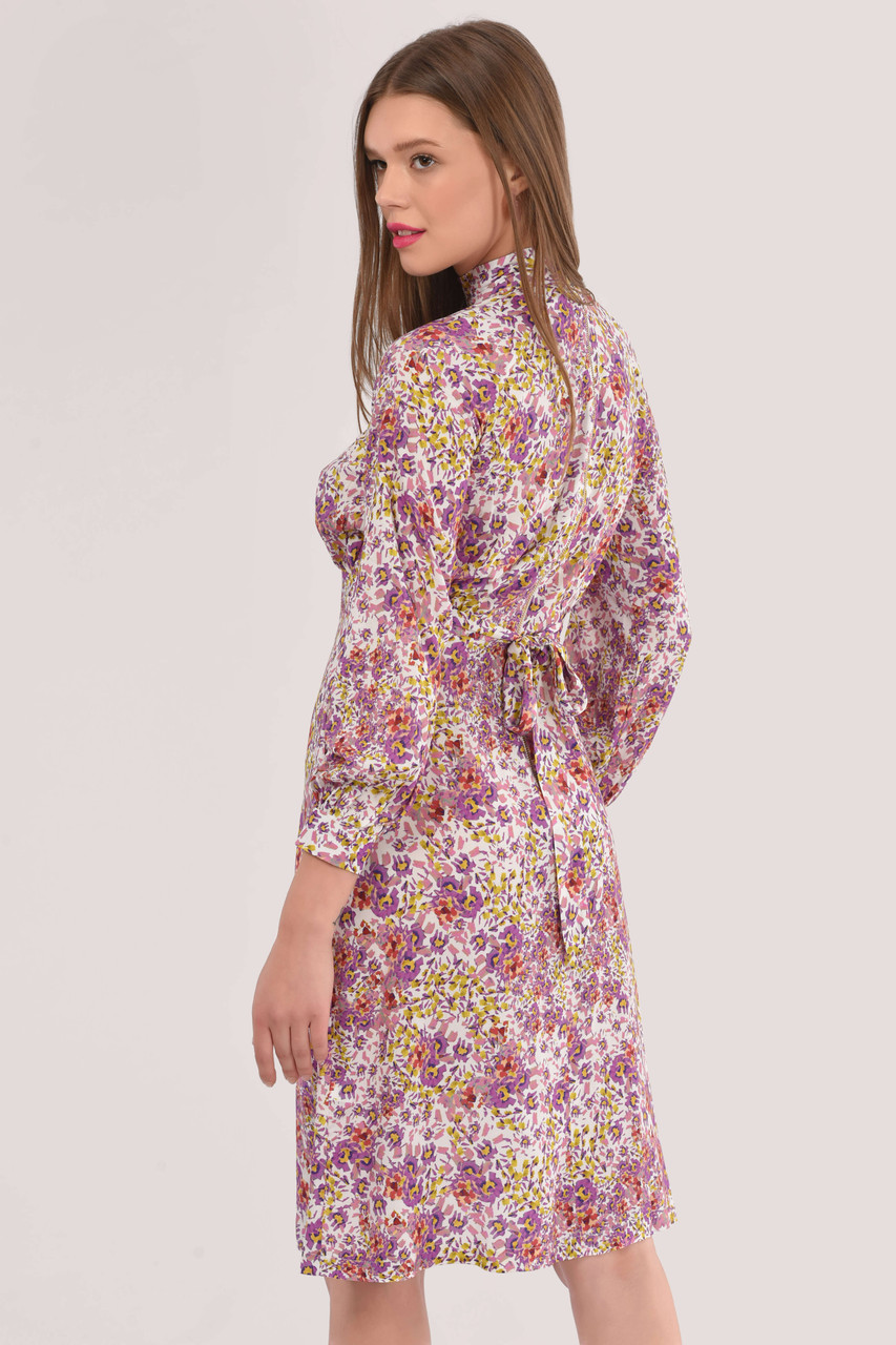 Closet London | Purple High Neck A-Line Dress