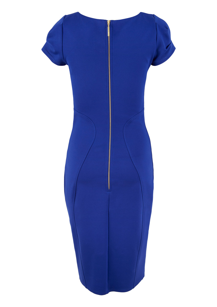 Closet London | Women's Blue Seam Pencil Dress