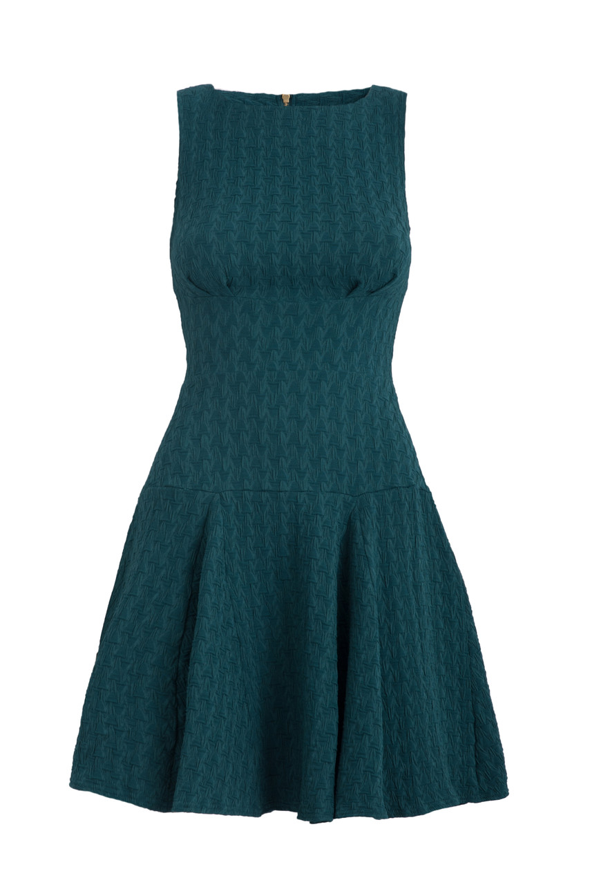 Closet London | Women's Teal Green Godet waffle dress
