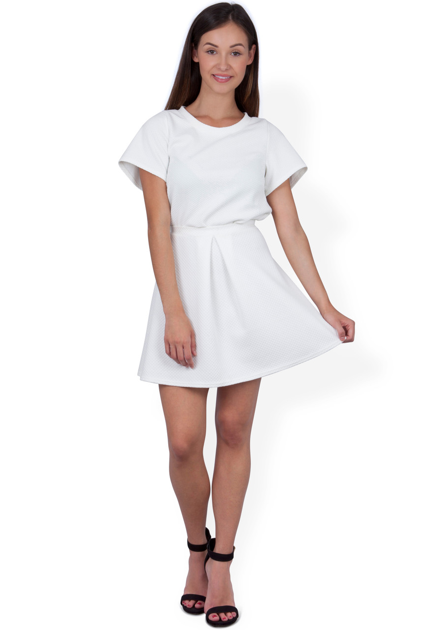 Closet London | Ivory Panel Skirt