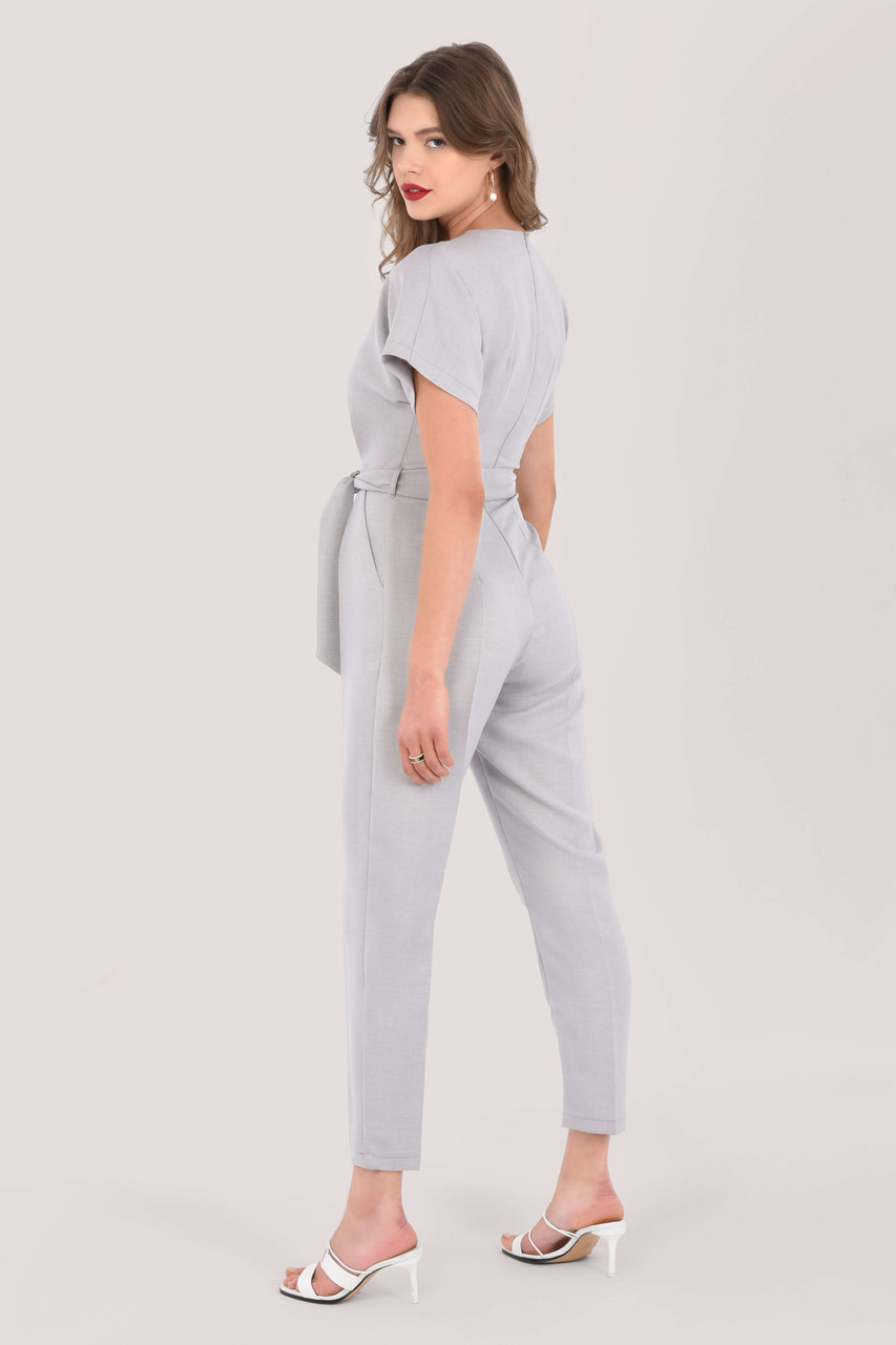 Closet London| Closet Pleated Wrap Jumpsuit