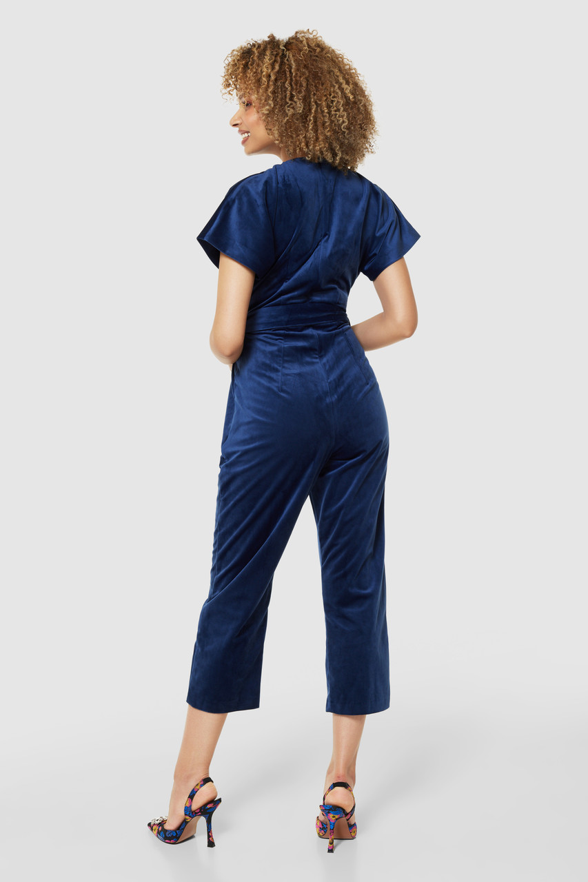 Modcloth | Pants & Jumpsuits | Nwt Modcloth Navy Blue Velvet Jumpsuit |  Poshmark