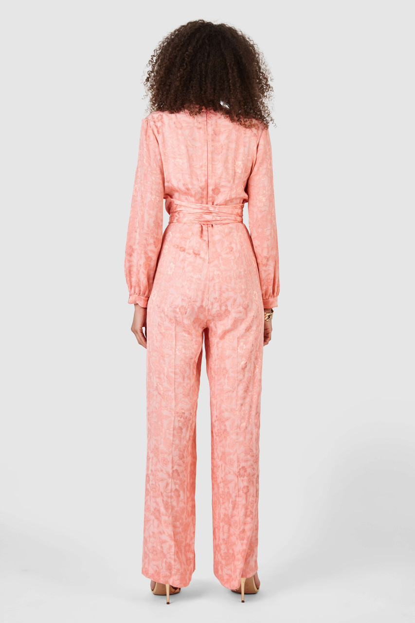 Peach jumpsuit sales