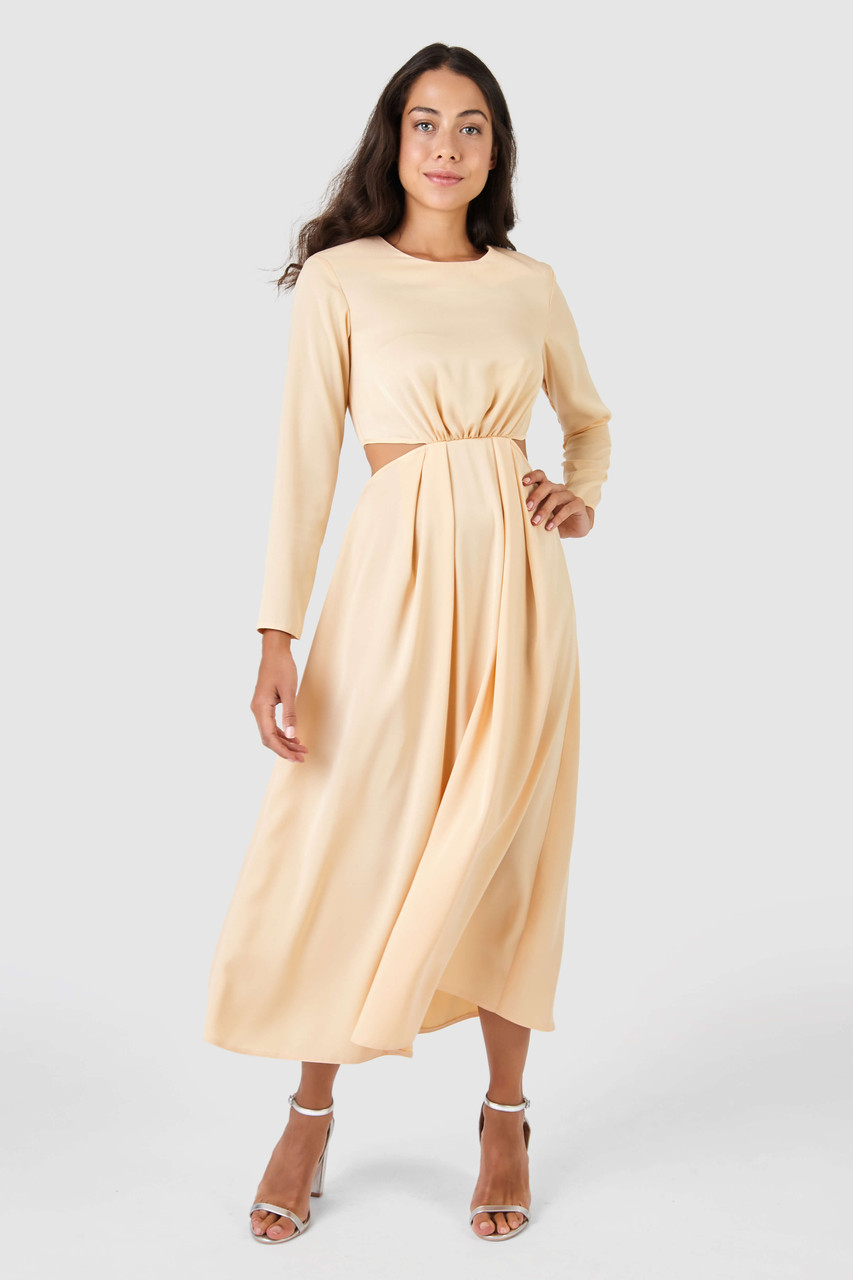 Peach cut out on sale dress