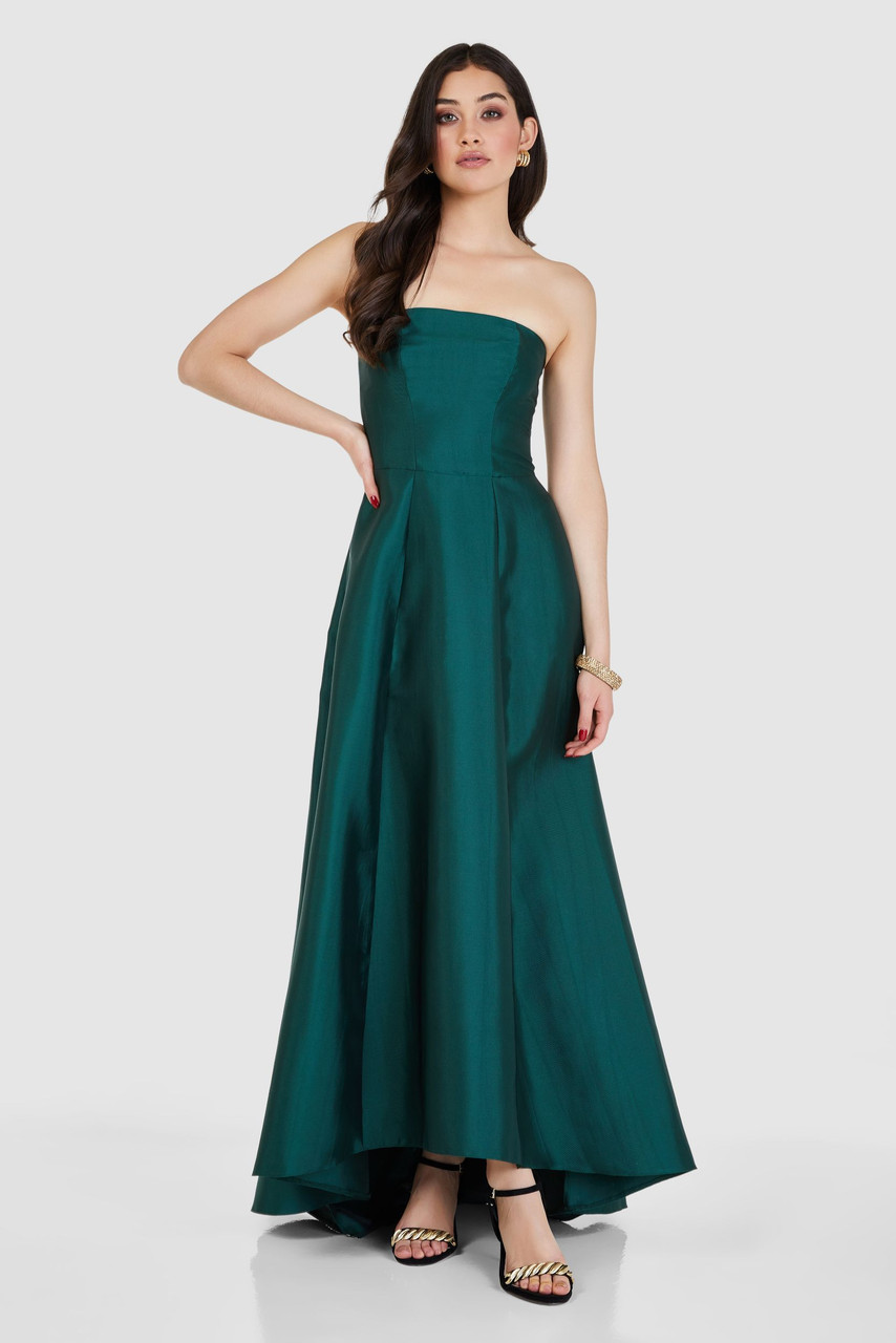 Green formal hot sale maxi dress