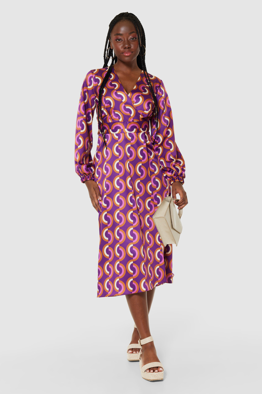 Get Noticed with the Closet London Purple High-Low Wrap Dress | Chic ...