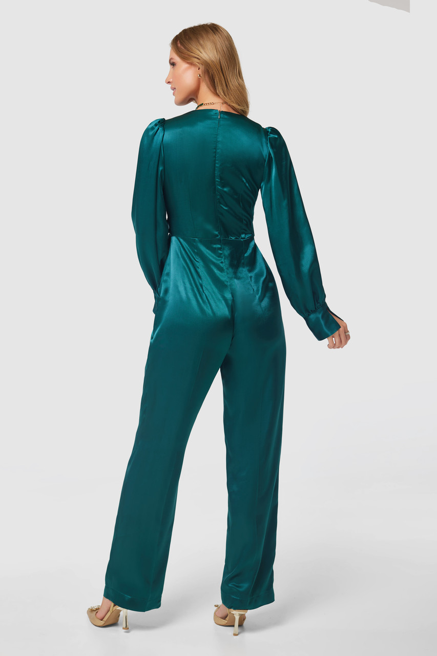 Closet London | Elegant Teal Wrap Jumpsuit