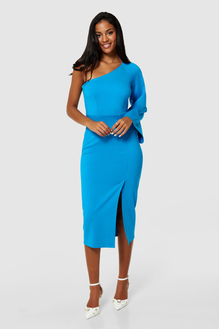 Structured Shoulder Pencil Dress (Style Pantry)