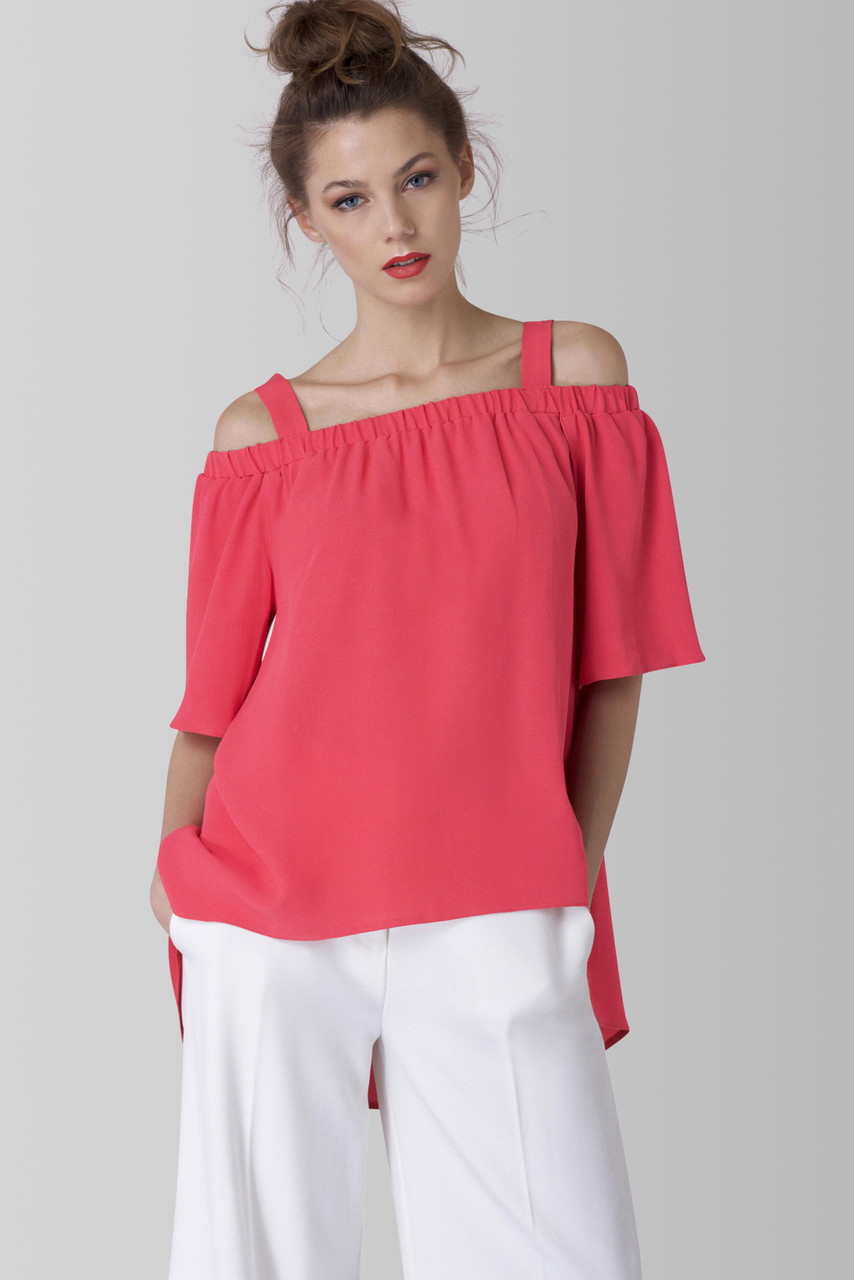 Closet London Pink Off The Shoulder Strap Blouse