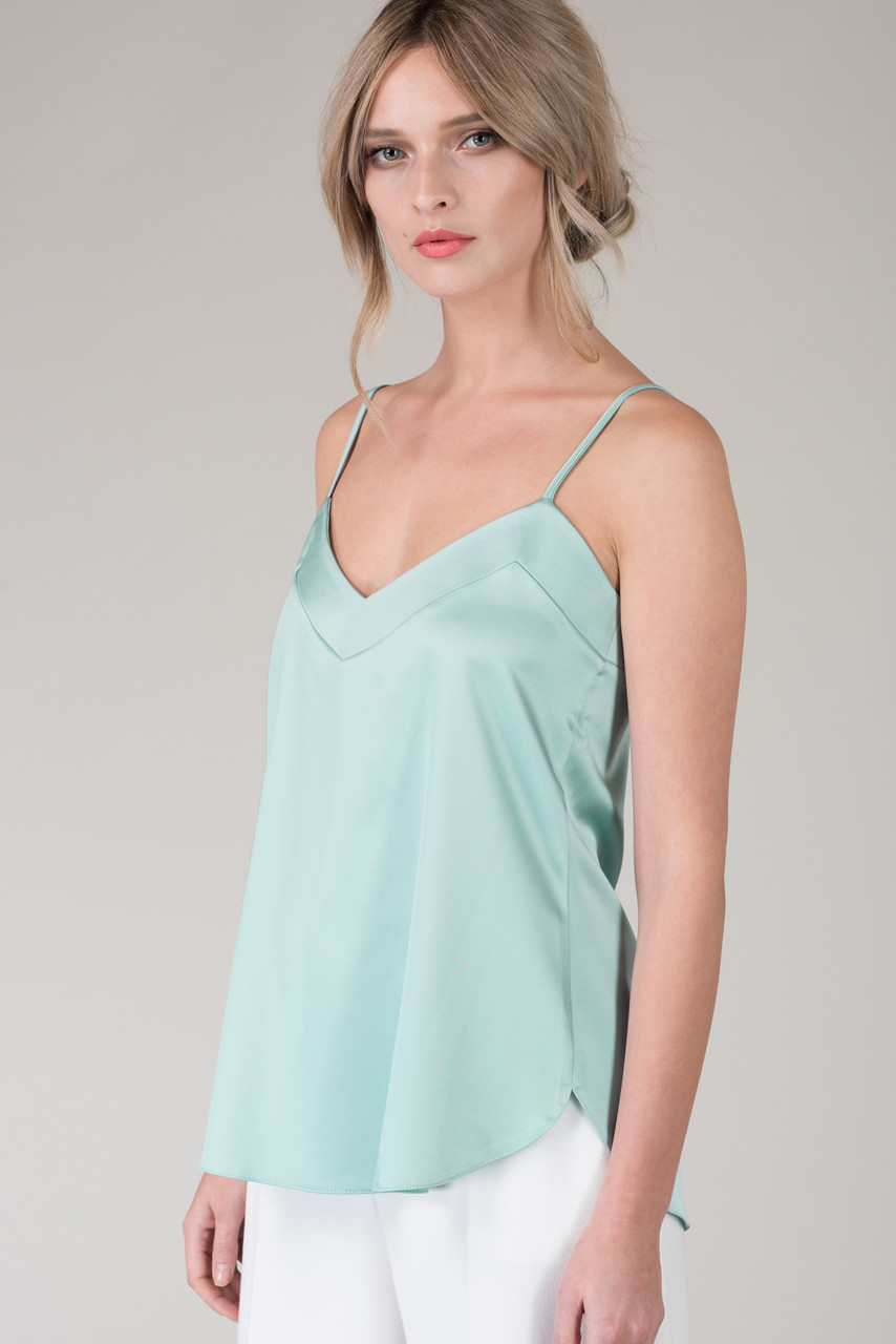 Closet London Green Cami V Neck Top