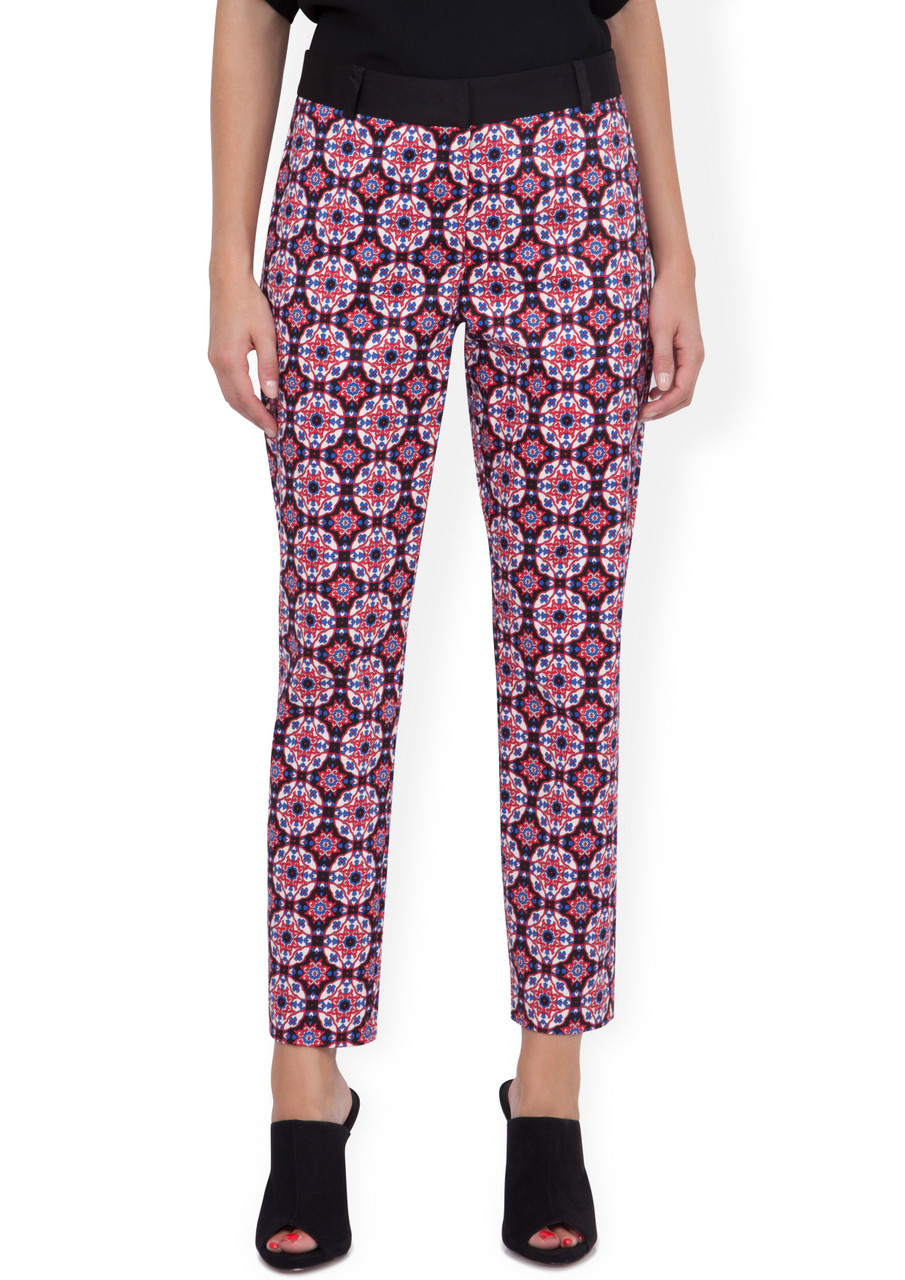 Closet London Mosaic Print Pleat Trouser