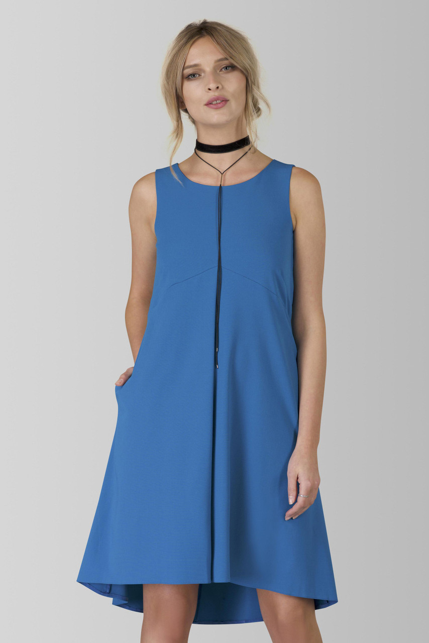 closet london blue a-line high-low dress