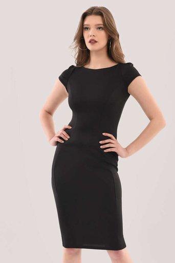 Closet London| Black Jersey Bodycon Dress