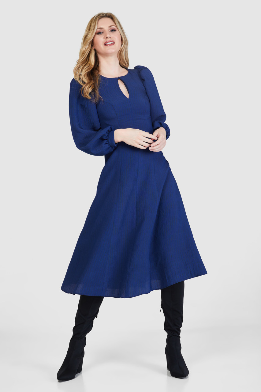 Closet London Blue A-Line Midi Dress