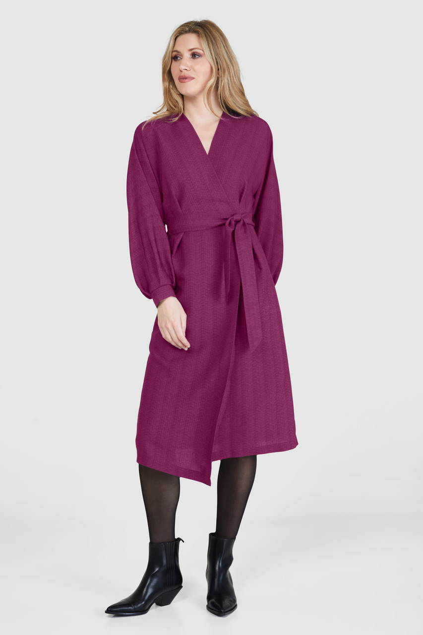 Closet London Magenta Purple Wrap A-Line Dress