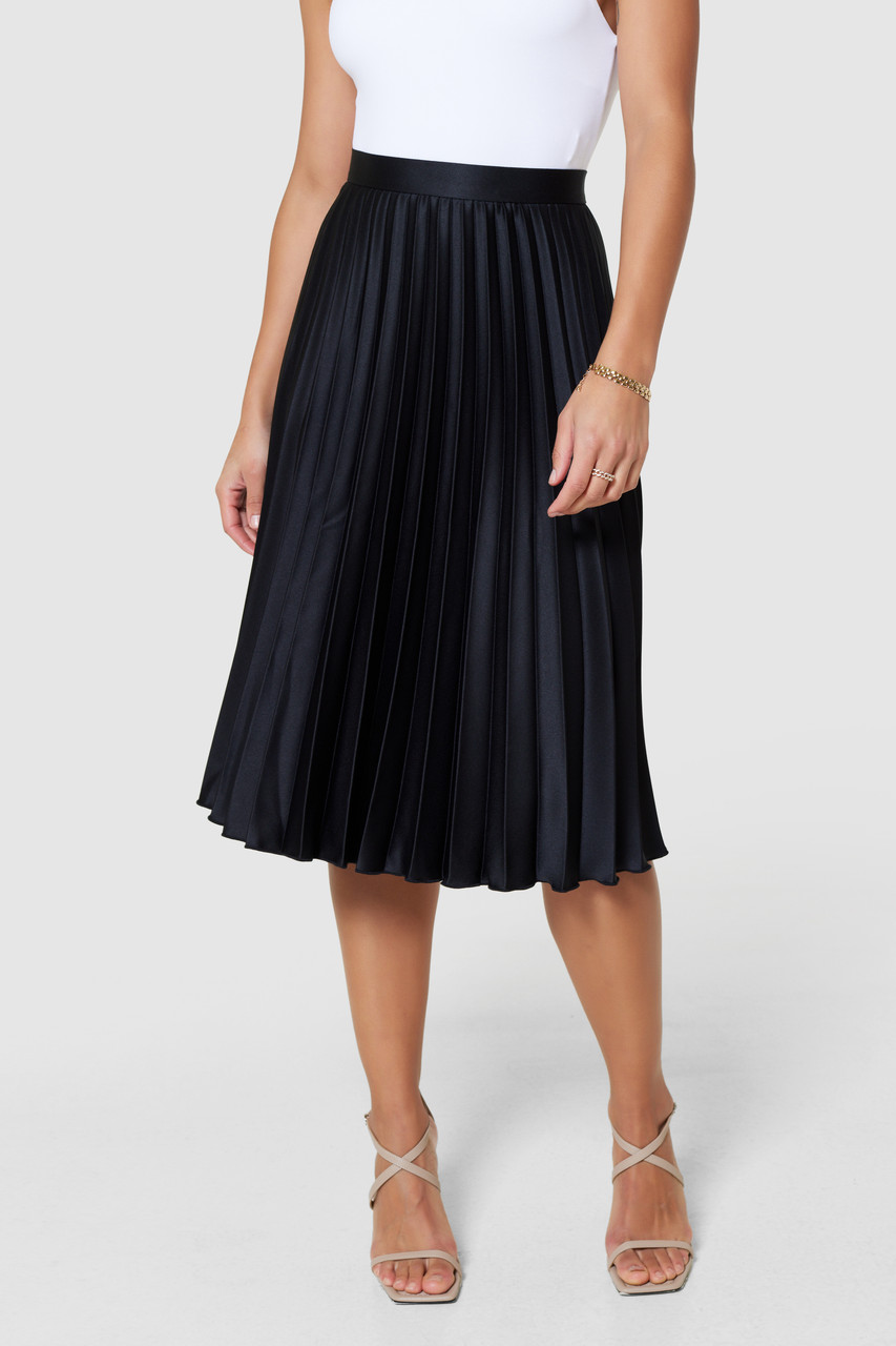 Closet London Petite Black Pleated Skirt